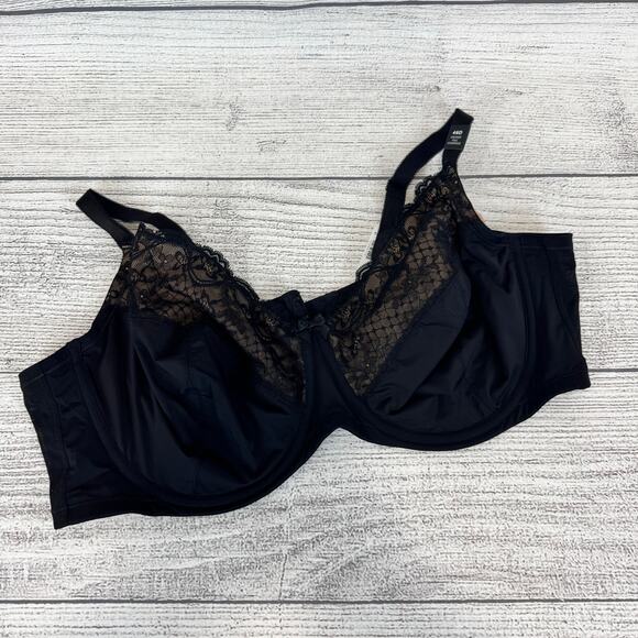 Torrid Plus Size Black Unlined Full Coverage Bombshell Lace Bra Size 48D - Picture 1 of 9